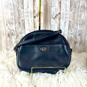 Talbots Navy Leather Crossbody Bag